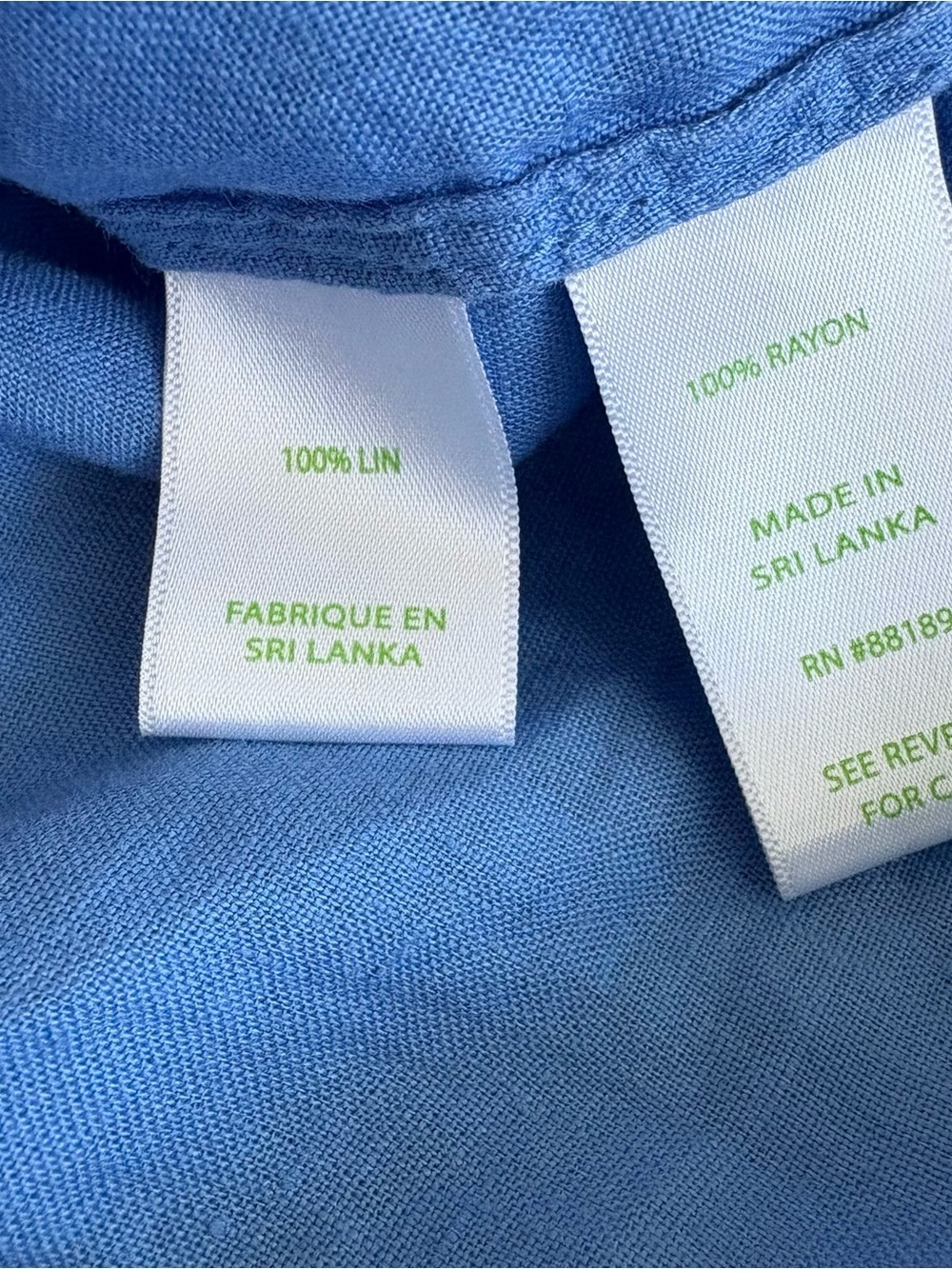 Lilly Pulitzer Women’s Sea View Blue Linen Button Down Blouse, Size XS - Picture 6 of 6